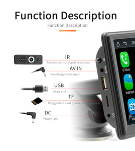 X500W Radio mobil pintar GPS 7 inci, Radio mobil portabel layar sentuh IPS tampilan FM koneksi telepon nirkabel untuk DVD - Product Image 3