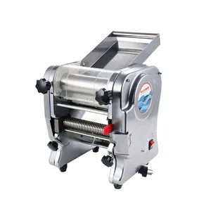 Rvs China Automatische Deeg Roller Sheeter Machine Elektrische Knoedel Huid Noodle Cutter Pasta Maker Making Machine