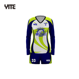 Großhandel Custom Sublimated Design von Volleyball-Trikot Grünes Volleyball-Trikot Sublimiertes Langarm-Volleyball-Trikot - Product Image 2