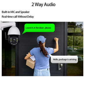 Câmera de Rede WiFi Câmera de Visão Noturna Colorida Ao Ar Livre Câmera PTZ Caixa De Metal IP66 À Prova D' Água Suporte Miicro SD Áudio <span class=keywords><strong>2</strong></span>-Way - Product Image 3