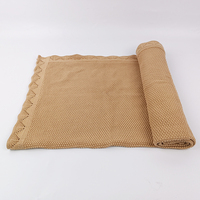 Pinuotu bébé couverture haute qualité enfant en bas âge tricoté coton couette marron doux en gros bébé Wrap Swaddle couvertures pour les nouveau-nés
