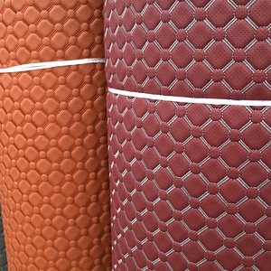 Paquet de tissus brodés en cuir, série de points de diamants, divers design, pour tapis de voiture, 5 pièces - Product Image 3