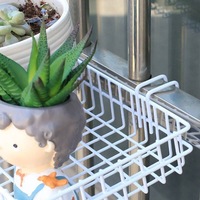 Panier suspendu en fer forgé pour plantes succulentes, étagère de rangement pour balcon, rebord de fenêtre, support extérieur mural, design nordique