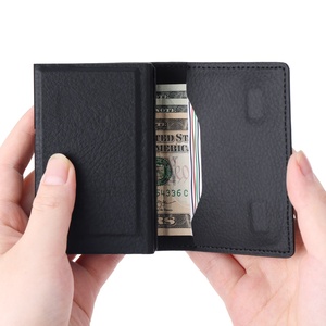 Portefeuille magnétique à trois volets CASEKEY Business Minimalist en cuir PU avec blocage RFID et porte-cartes escamotable - Product Image 4