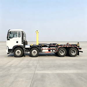 Factory Direct Sinotruk HOWO 8x4 Hook Lift Truck 25Ton Roll On Roll Off Garbage Truck Detachable Waste <b>Bin</b> Hook Loader Truck - Product Image 3