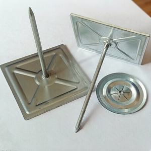 Supports d'<span class=keywords><strong>isolation</strong></span> en métal auto-adhésifs <span class=keywords><strong>de</strong></span> 2 à 1/2 pouces utilisés pour fixer la fibre <span class=keywords><strong>de</strong></span> <span class=keywords><strong>verre</strong></span>, la <span class=keywords><strong>laine</strong></span> minérale, le <span class=keywords><strong>polystyrène</strong></span>, les matériaux en mousse PU - Product Image 1