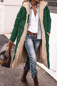 Parka d'hiver pour femmes coupe-vent en fourrure longue capuche zippée doublé polaire <span class=keywords><strong>manteau</strong></span> de <span class=keywords><strong>neige</strong></span> chaud vestes pour femmes - Product Image 2