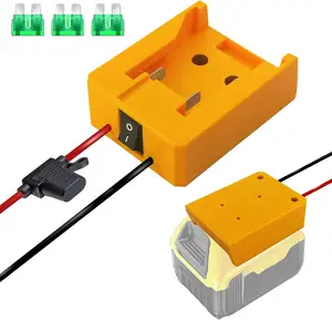 Cocok untuk Dewalt 12-20v baterai lithium adaptor DIY dudukan sumber daya dengan kabel konektor konverter baterai adaptor daya DIY