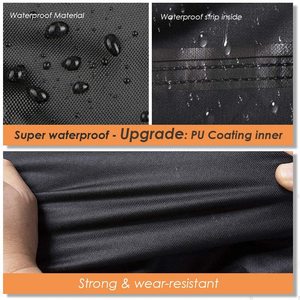 Housse anti-poussière pour déneigeuse, housse de protection extérieure imperméable pour machine à déneiger, tissu Oxford noir - Product Image 2