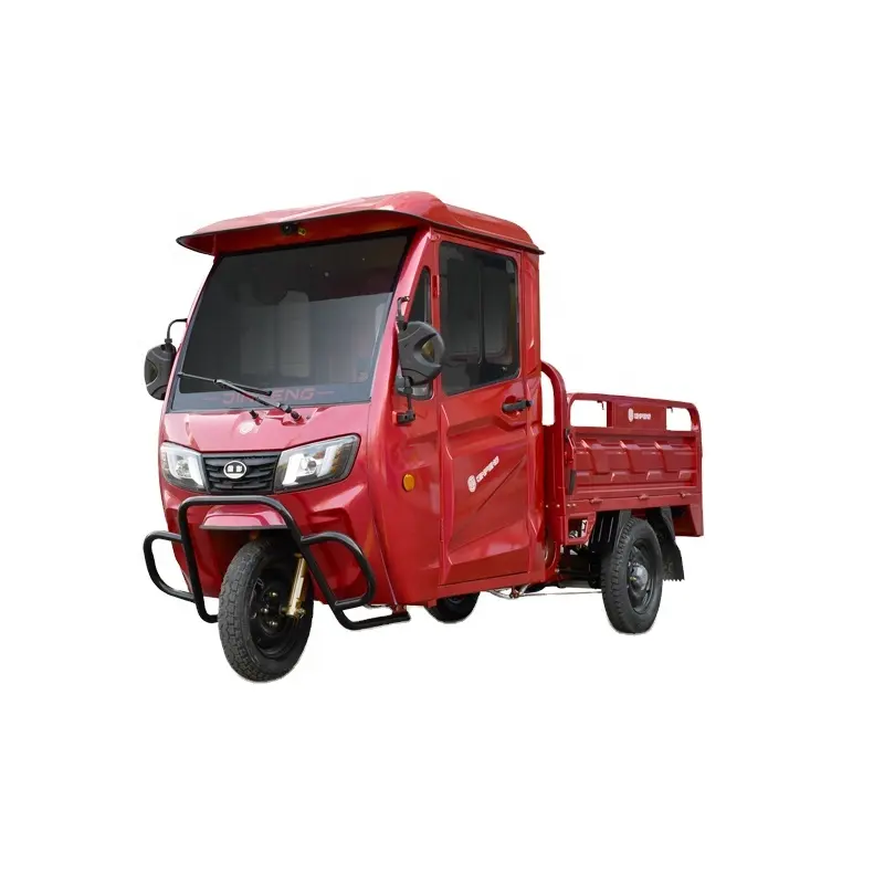 Jinpeng EU homologation cargo tricycle 3 Wheels 72V 2000W Cargo tricycle with big cargo box and closed cab