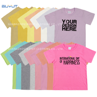 Feste rosa Pastell leere Kinder T-Shirts Kleinkind Kleinkind Jugend Erwachsene T-Shirts Kinder Mädchen für den persönlichen Sublimation druck