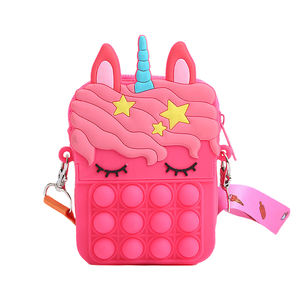 Mini Bolso Bandolera de Moda para Niñas, Impermeable, de Silicona con Diseño de Unicornio Arcoíris, con Cierre, Portátil, para Todas las Temporadas, para Niñas y Mujeres - Product Image 1