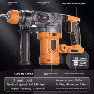 Taladro percutor eléctrico recargable sin escobillas Bolt de alta potencia para hormigón, con batería de litio industrial de alta resistencia - Product Image 3