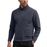 Veste polaire tricotée imperméable personnalisée pour homme, fermeture éclair intégrale, douce et chaude, col rabattable, manteau d'extérieur avec poches pour l'hiver