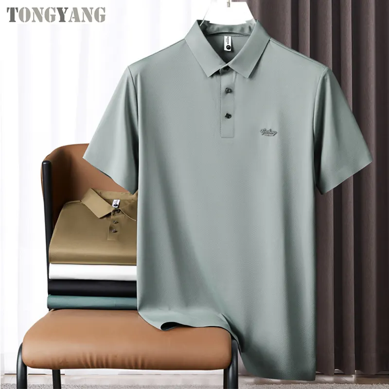 TONGYANG été 88.4% Nylon 11.6% Spandex Polo Golf Sport respirant vêtements de travail haute qualité t-shirt pour hommes