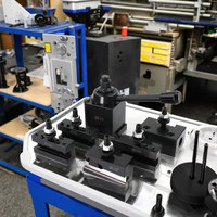 Ensemble de 6 porte-outils à changement rapide de type cale en acier trempé de 12 pouces, revêtement oxyde noir, pour tour CNC 251-111