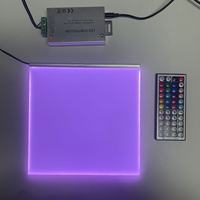 Panel LED RGB, panel de guía de luz ultrafino, forma de tamaño personalizado de fábrica con controlador, soluciones de iluminación LED a medida