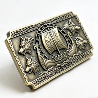 Pièce de défi commémorative personnalisée, en cuivre émaillé souple, moulée sous pression 3D, double face, motif Bateau Viking Traditionnel Moderne, Corbeau et Ange