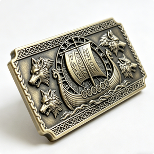 Moneda Conmemorativa de Cobre 3D de Doble Cara con Diseño de Barco Vikingo, Cuervo y Ángel, Coleccionable de Mitología Nórdica - Product Image 4