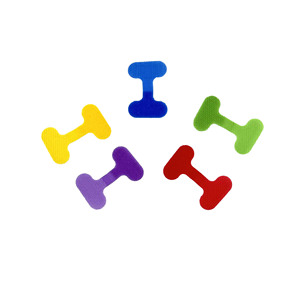 Attaches-câbles auto-adhésifs multicolores personnalisés et attaches auto-agrippantes pour gestion des fils, étiquettes en nylon écologiques pour cordons, formes inscriptibles - Product Image 1