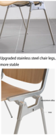 Chaise de salle à manger moderne vintage en acier inoxydable Flatpack empilable meubles de maison