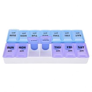 กล่องใส่ยาแบบรายสัปดาห์ 14 ช่อง พร้อมกล่องพกพาสำหรับเดินทาง - Product Image 4