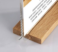 Vente en gros de table acrylique sur pied ou carte de liqueur double face ou de prix ou de table coulissante en bois