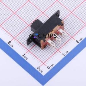 SS-22F25-G050 Slide Switch Through hole Component (THT) Switch Double Pole Double Throw Rectangle Pin Header Solder Tab 23.2mm - Product Image 2