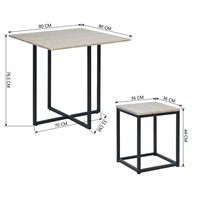 Table de cuisine et 2 chaises pour 4 avec banc 4 pièces ensemble de Table à manger pour petit espace appartement rétro