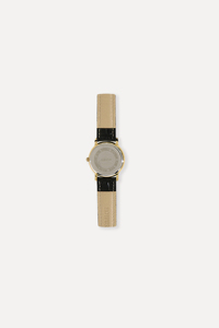 Reloj de Pulsera Clásico GBHW, Reloj de Cuarzo Dorado y Negro para Hombre, Caja de Acero Inoxidable de Lujo con Correa de Cuero, Reloj de Moda - Product Image 2