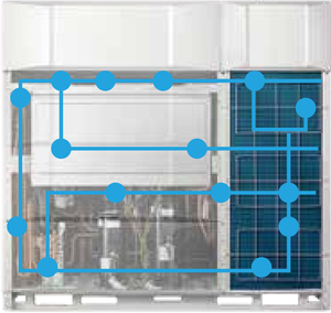 Système CVC intelligent de marque, pompe à chaleur 10 CV 28 kW avec compresseur à injection améliorée (EVI), climatiseur central pour écoles, haute précision - Product Image 6