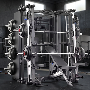 Station multifonction en acier inoxydable, machine Smith, crossover de câbles, entraîneur de gym, utilisation universelle, entraînement de force du corps entier - Product Image 3