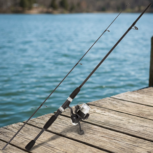 Cañas de Pescar de Fibra de Vidrio para Invierno de 1.2m y 1.5m, Económicas, con Carrete Giratorio, Combo para Pesca de Lubina en Agua Dulce/Salada, Acción Media, EVA - Product Image 2