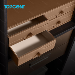 Topcent Checkroom Storage <strong>System</strong> Closet Fittings MDF+Leather Six <strong>Drawer</strong> Combination <strong>Cabinet</strong> - Product Image 2