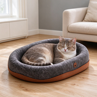 Lit grattoir pour chat en feutre haute densité, forme ovale, durable, mobilier de repos pour chats d'intérieur