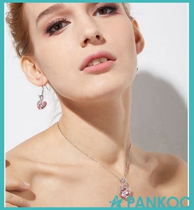Cadeaux pour petite amie, collier de luxe en <span class=keywords><strong>argent</strong></span> sterling <span class=keywords><strong>925</strong></span> cristal autrichien avec pendentif cygne, ensemble de bijoux - Product Image 6
