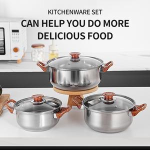 מפעל הסיטונאי 12 יח 'חלב דלי סירי בישול להגדיר כלי בישול מטבח לא מקל להגדיר כלי בישול להגדיר juego de utensilios עם 6 מכסים - Product Image 3