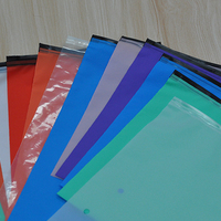 Petit sac à fermeture éclair emballage en plastique coloré personnalisé pour vêtements chaussettes chaussures