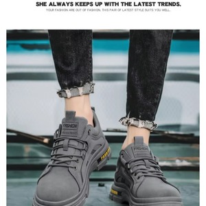 Men's Autumn/<b>Winter</b> Sporty Breathable Thick Sole <b>Work</b> <b>Boots</b> Student Shoes - Product Image 1