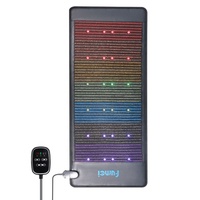 FUMEI PEMF Lumière rouge 7 pierres précieuses Chakra Chauffage infrarouge lointain Matelas avec ions négatifs Corps entier Cuir PU Matelas en améthyste