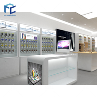 Comptoir de Présentation Personnalisé pour Magasin de Téléphonie Mobile, Meuble d'Exposition pour Centre Commercial, Service ODM/OEM, Marque PENBO, Couleur/Taille, CAO 3D