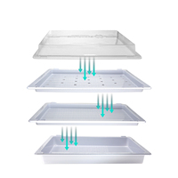 Kit de culture de micro-légumes jetable en plastique de haute qualité avec dôme d'humidité en PET et plateau de réservoir en PP