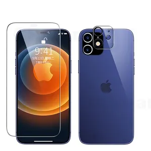 Anti-parmak izi 2 paket 3 paket 4 paket 6 paket kamera cam Lens 9h ekran koruyucu için Iphone 12