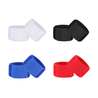 Sangle de fixation antidérapante noire et blanche pour protège-tibias de football, taille unique, avec bandage de protection de la cheville