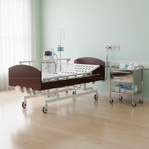LC-S314 ручная трехфункциональная кровать для кормления, изголовье из массива дерева, многофункциональная для больничного домашнего медицинского оборудования, металлическое изо - Product Image 4
