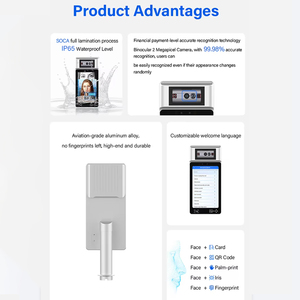 ระบบควบคุมการเข้าออกด้วยการจดจำใบหน้าแบบความปลอดภัยสูง ขนาด 8 นิ้ว รองรับการจดจำผู้ใช้ที่สวมแว่นกันแดด พร้อมระบบจดจำด้วยคิวอาร์โค้ด รหัสผ่าน และ RFID - Product Image 4