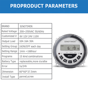 TM619 jardín <span class=keywords><strong>riego</strong></span> temporizador 10A 16A 30A 3V <span class=keywords><strong>de</strong></span> la batería <span class=keywords><strong>220V</strong></span> potencia <span class=keywords><strong>de</strong></span> salida temporizador <span class=keywords><strong>de</strong></span> intervalo Digital temporizador programable - Product Image 3