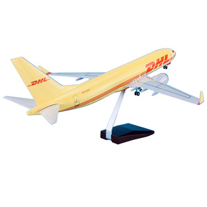 โมเดลเครื่องบินเรซิ่น โบอิ้ง 737-800F ขนาด 1/85 ความยาว 47 ซม. ลายสี DHL พร้อมล้อเหวี่ยง สำหรับตั้งโชว์ ของสะสม - Product Image 5