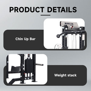Gabbia Multifunzionale per Squat con Barra per Trazioni e Porta Pesi per <span class=keywords><strong>Palestra</strong></span> Domestica - Product Image 3