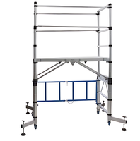Plataforma Móvil de Andamios Plegable de Aleación de Aluminio Stonimage, Plataforma Telescópica con Ruedas para Construcción en Altura, Moderna